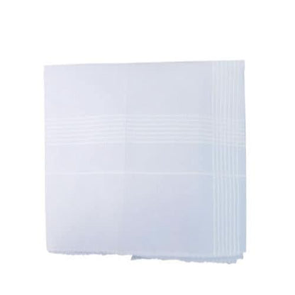 Mens King Size Formal Handkerchiefs For Office Use - Pack Of 12