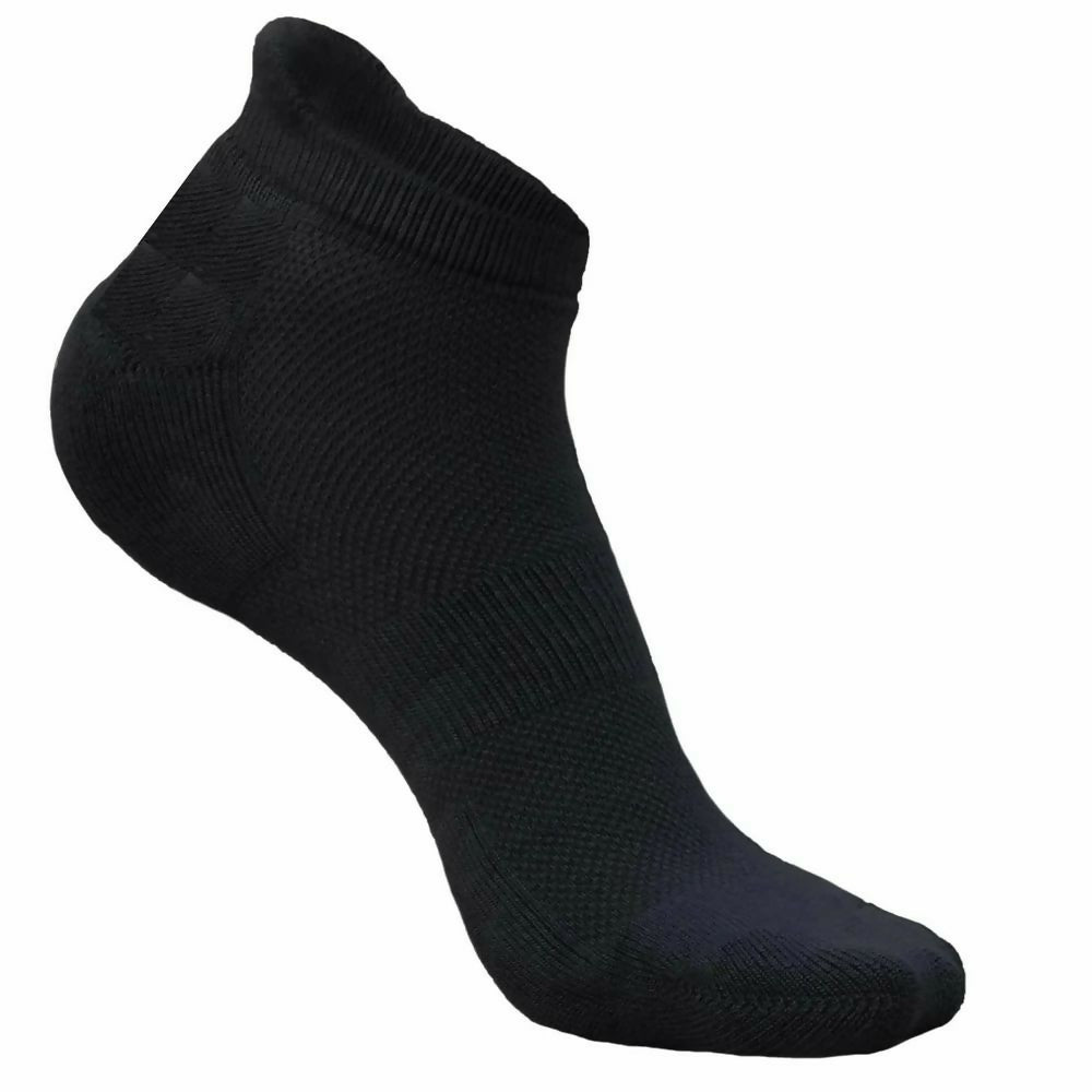 The Earth Trading Bamboo Fiber Unisex Ankle Socks (Odour Free) - Black