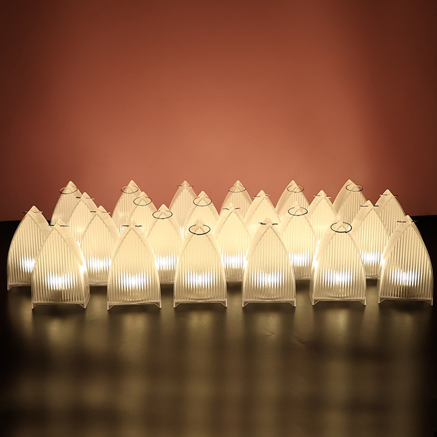 Transparent Decorative LED Candle Lights with Battery Operated Flameless Ambient Tealights for Home Décor (24 Pc)