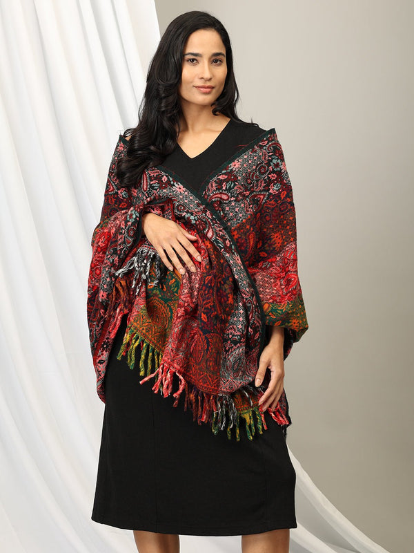 Winter Wonderland Acrylic Woolen Shawl - WNTSTL - WNWLD