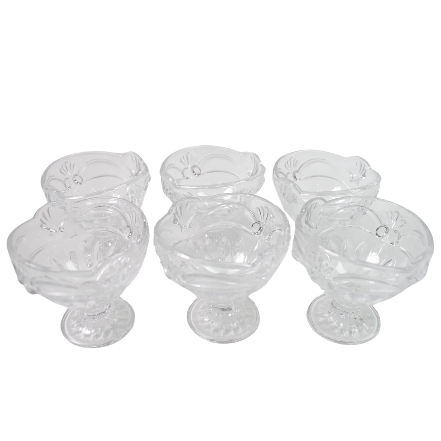 Glass Ice-Cream Cup Set – Home & Kitchen Dessert Serving Cups (6 Pcs Set)