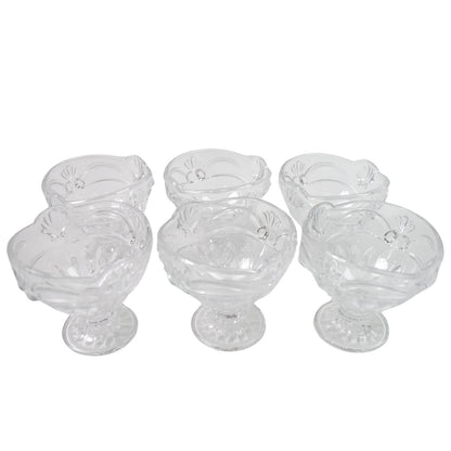 Glass Ice-Cream Cup Set – Home & Kitchen Dessert Serving Cups (6 Pcs Set)