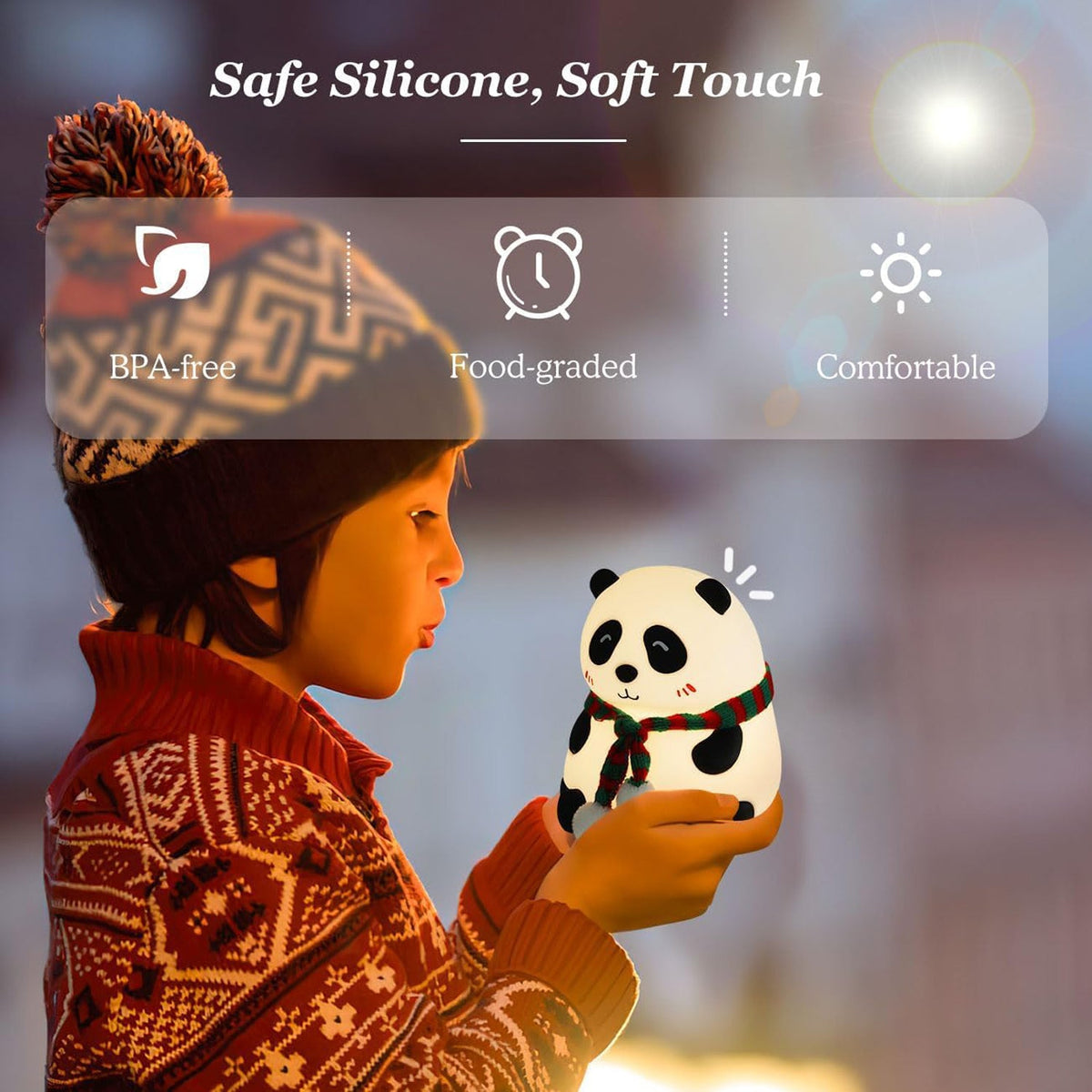 Panda 7-color Led Silicone Touch Lamp (1 Pc) HP DD