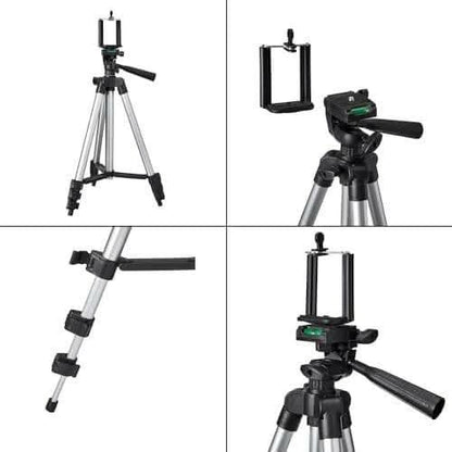 TF-3110 Aluminium Lightweight Tripod with Mobile Phone Holder - HalfPe