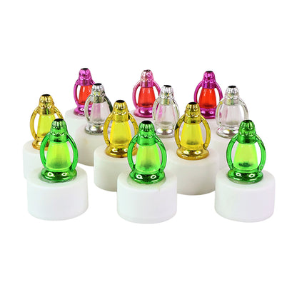Decorative Candle Lamps with Multicolor Glow, Battery Operated Flameless Tealight for Festivals(12 Pc)