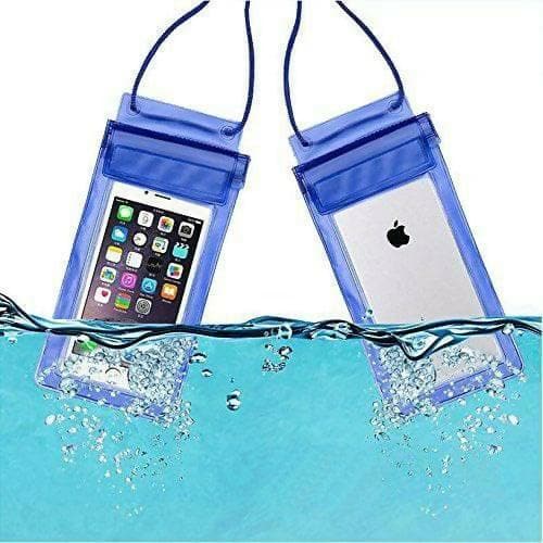 Waterproof Clip Lock Design Mobile Pouch with Hanging Strap Rain Pouch Suitable for Smartphones Size Up to 6.5 Inches (Multi-color, Pack of 5) - HalfPe