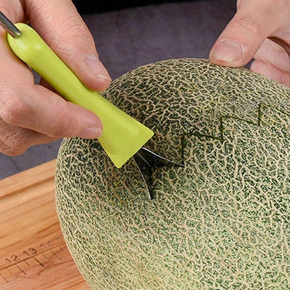 4-in-1 Stainless Steel Melon Baller & Fruit Scoop – Dual-Sided Tool for Scooping, Seeding & Shaping