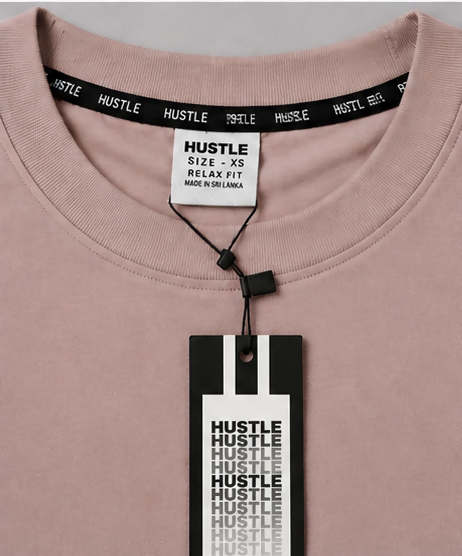 HUSTLE Men's Crew Neck Oversized T-Shirt – Dusty Pink