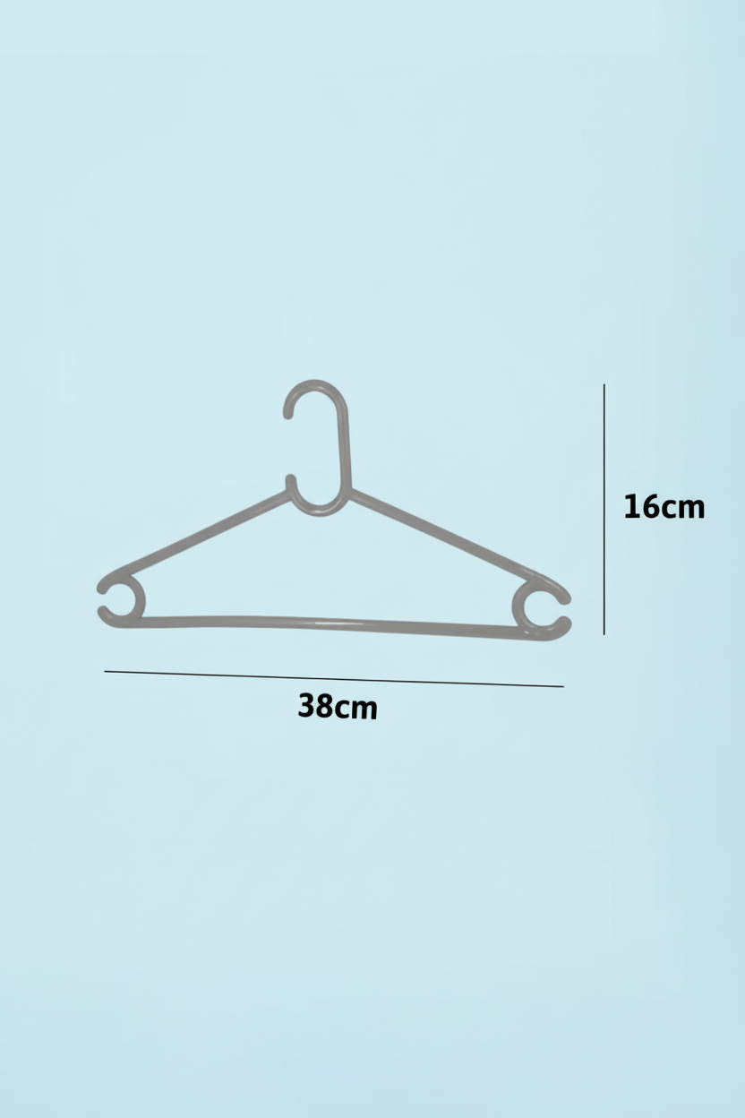 Modi - Plastic Cloth Hanger Set - 3 Pcs SUPER