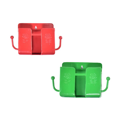 Wall Mounted Storage Box remote Storage Organizer Case With 2 Side Hanging Hooks (4pcs)