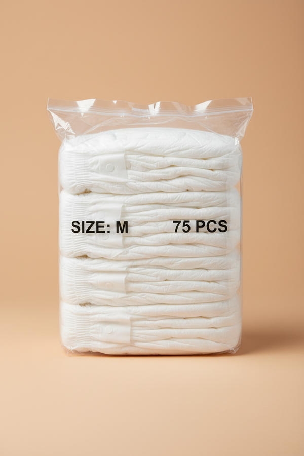 Baby Diaper Pants Medium (M) Size (75 Count ) - Soft & Comfortable Disposable Pants for Daily Use WOW TREND