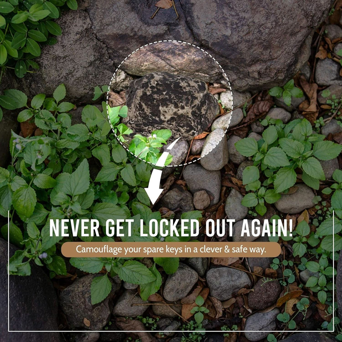 Fake Rock Key Hider Outdoor Hidden Key Safe (1 Pc) HP DD
