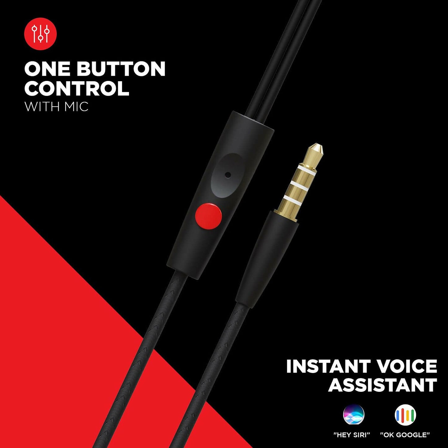 boAt Bassheads 105 Wired in Ear Earphones with Mic (Multicolor)