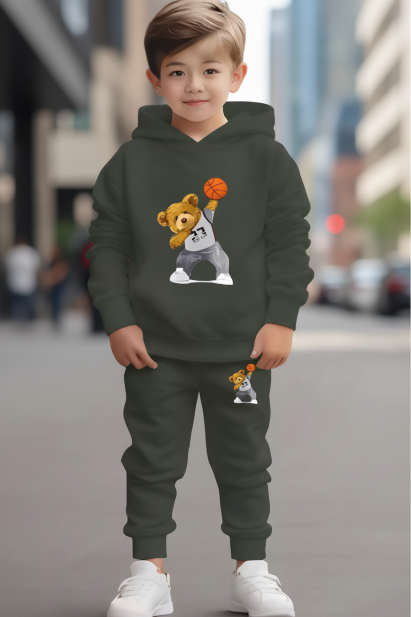 Kids Printed Cotton Blend Pullover Sweatshirt Luck Fashion