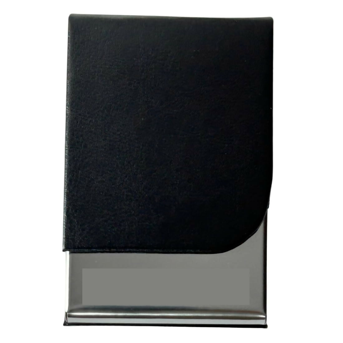 Black Card Holder Stainless Steel Unisex RFID Blocking Size 9.5X 6.5 x 1.2 cm Corporate Gift for Employees 15-20 Business Card