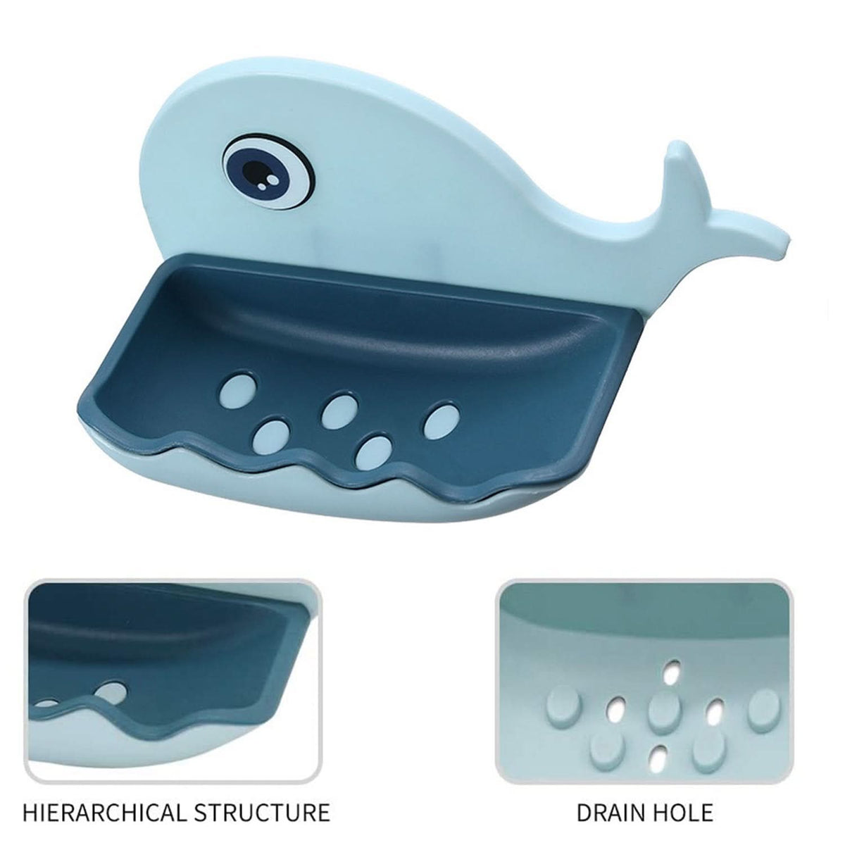 4747 Fish Shape Soap Dish Adhesive Waterproof Wall Mounted Bar Soap Dish Holder  (Pack Of 2pc) HP DD