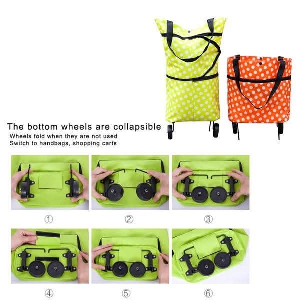 Folding Cart Bags Trolley Shopping Bag For Travel Luggage
