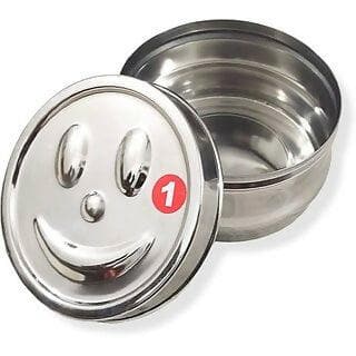 SHINI LIFESTYLE Stainless Steel Storage Bowl steel box puri dabba containers set (pack of 6) - HalfPe