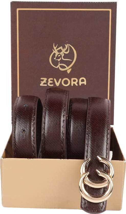 ZEVORA Women Casual, Evening, Formal Brown Genuine Leather Belt - HalfPe