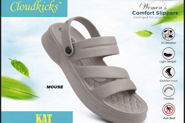 Cloudkicks Womens Everyday Comfort Slippers Lightweight Cushioned Anti Skid Footwear AGARWAL ENTEPRISES