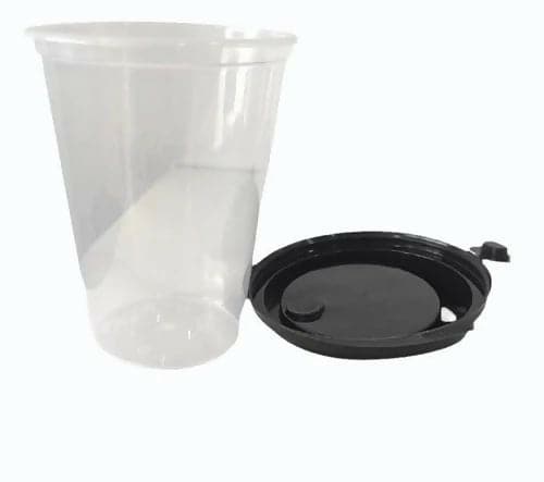 Sipper Lid Disposable PP Plastic Glass (Pack of 100)