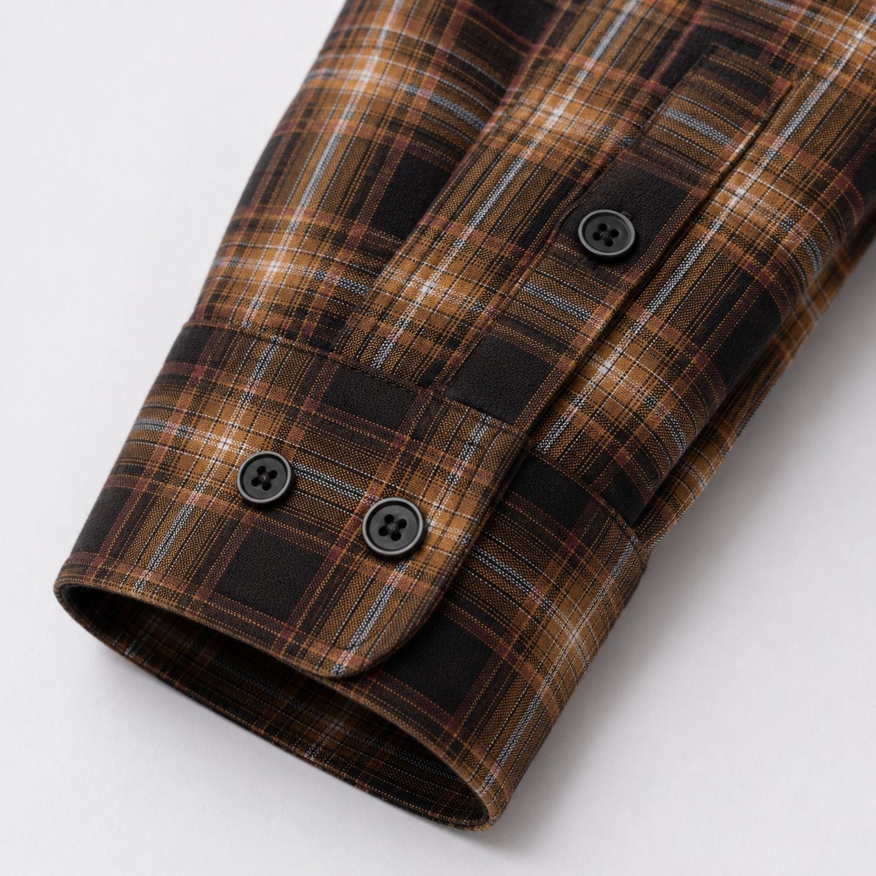HENSHIKA Men's Brown Checkered Full Sleeve Casual Shirt | Relaxed Reg – View 4