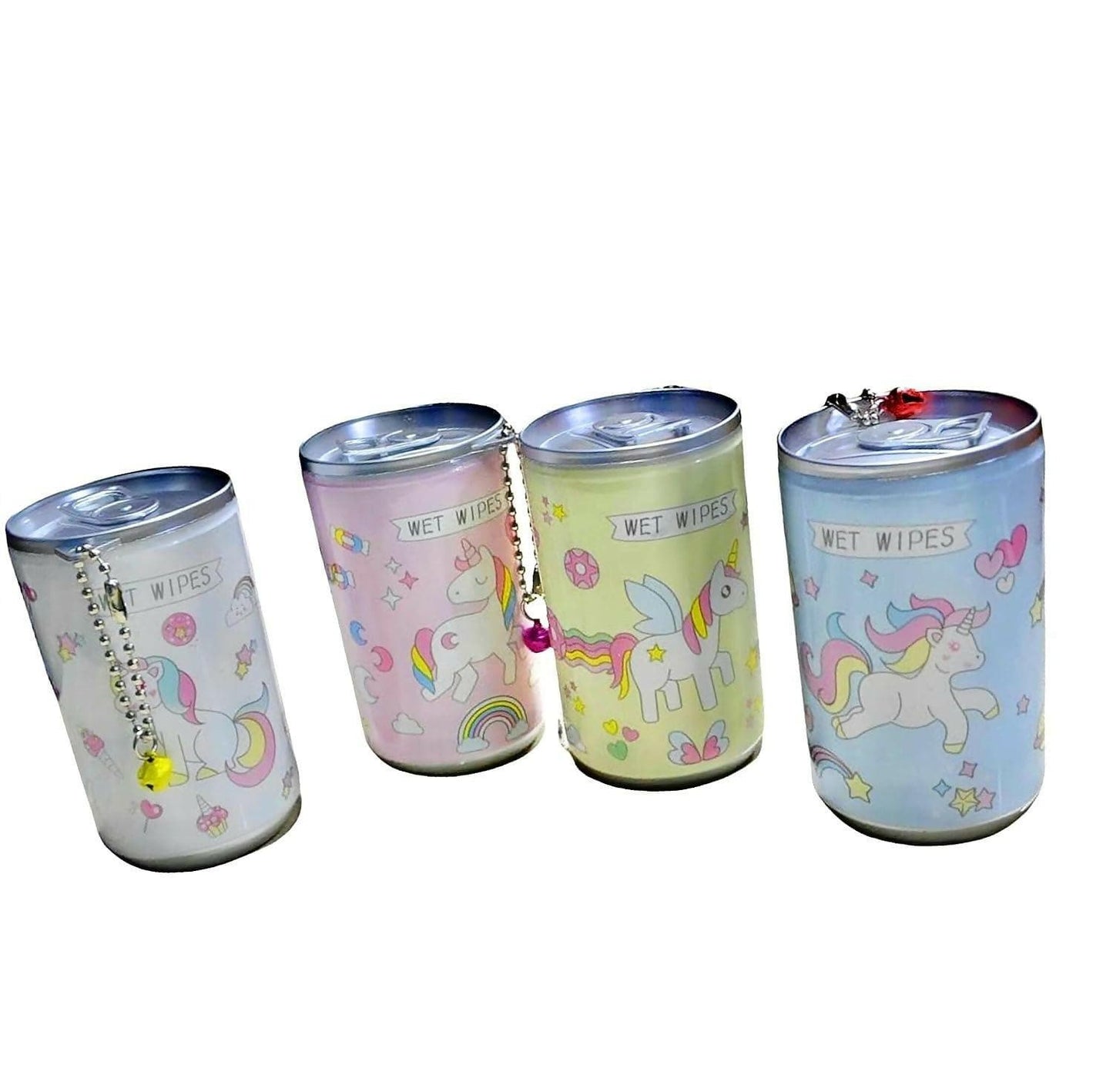 Unicorn Theme Tin Shape Mini Wet Wipe Tissues (Pack Of 5) - HalfPe