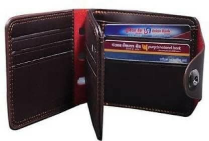 Multispace BMW Artificial Leather Solid Card Holder For Men (Brown )