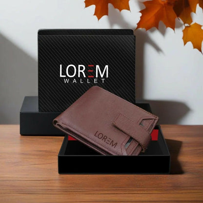 Lorem Maroon Removable Card Slot Bi-Fold Faux Leather 7 ATM Slots Wallet For Men - HalfPe