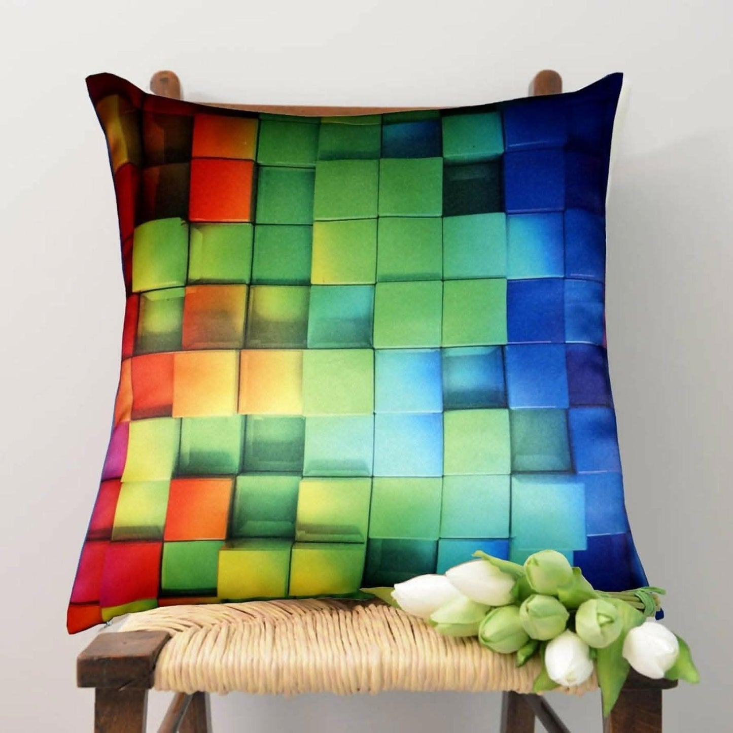 Lushomes Printed Cushion Cover (16 x 16 inches, Single pc) - HalfPe