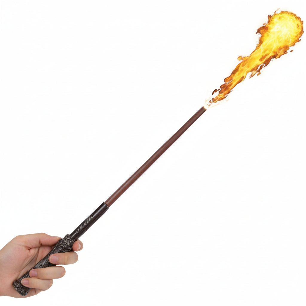 Real Fire Shooting Magic Wand with Electronic Incendio Wizard Wand for Cosplay & Magic Tricks with Flash Paper Fireball Effect (Multi Design) SAHANA GIFTS & STATIONARY