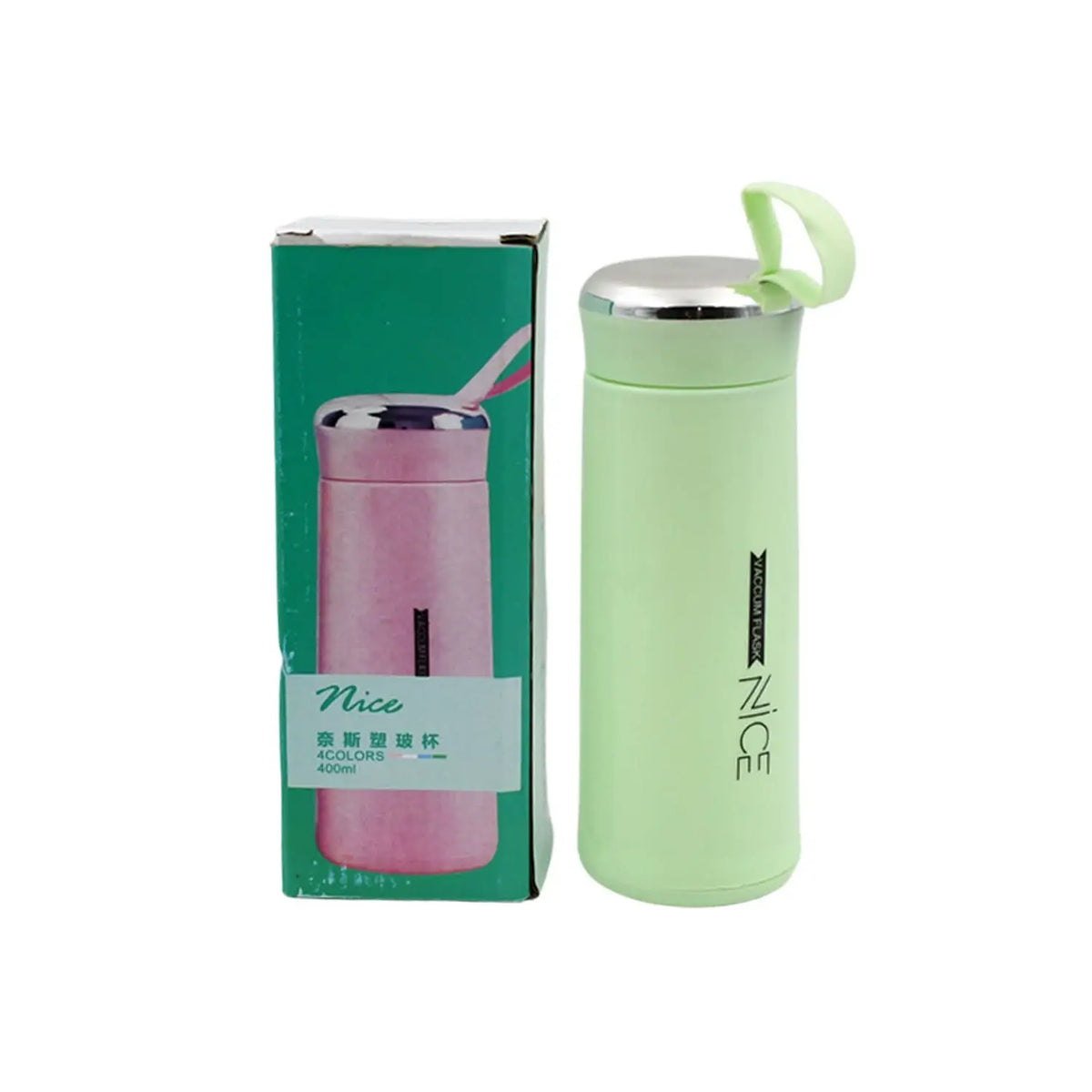 400ml BPA-Free Glass Sports Water Bottle Leak Proof, Hot & Cold HP DD