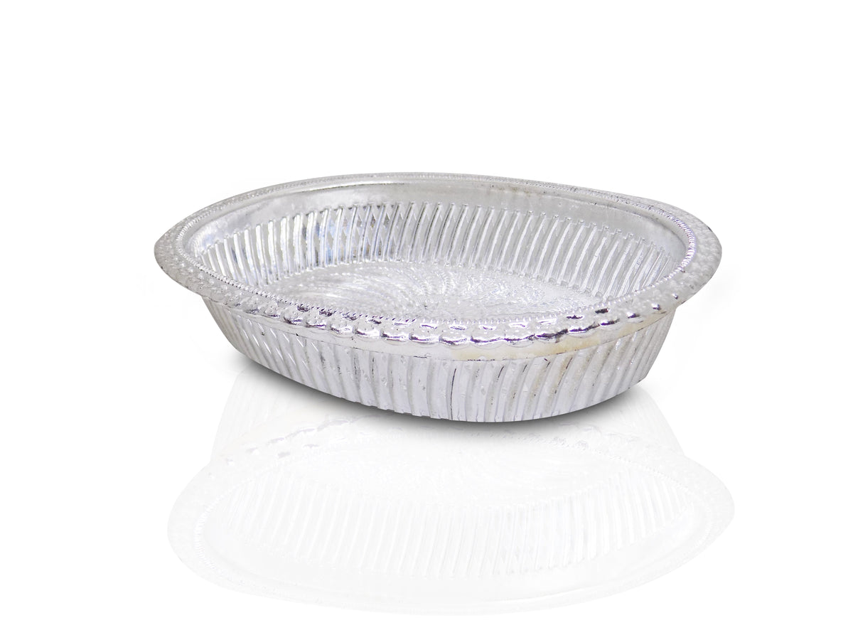 Multipurpose Royal Design Oval Silver Gift Tray HP DD