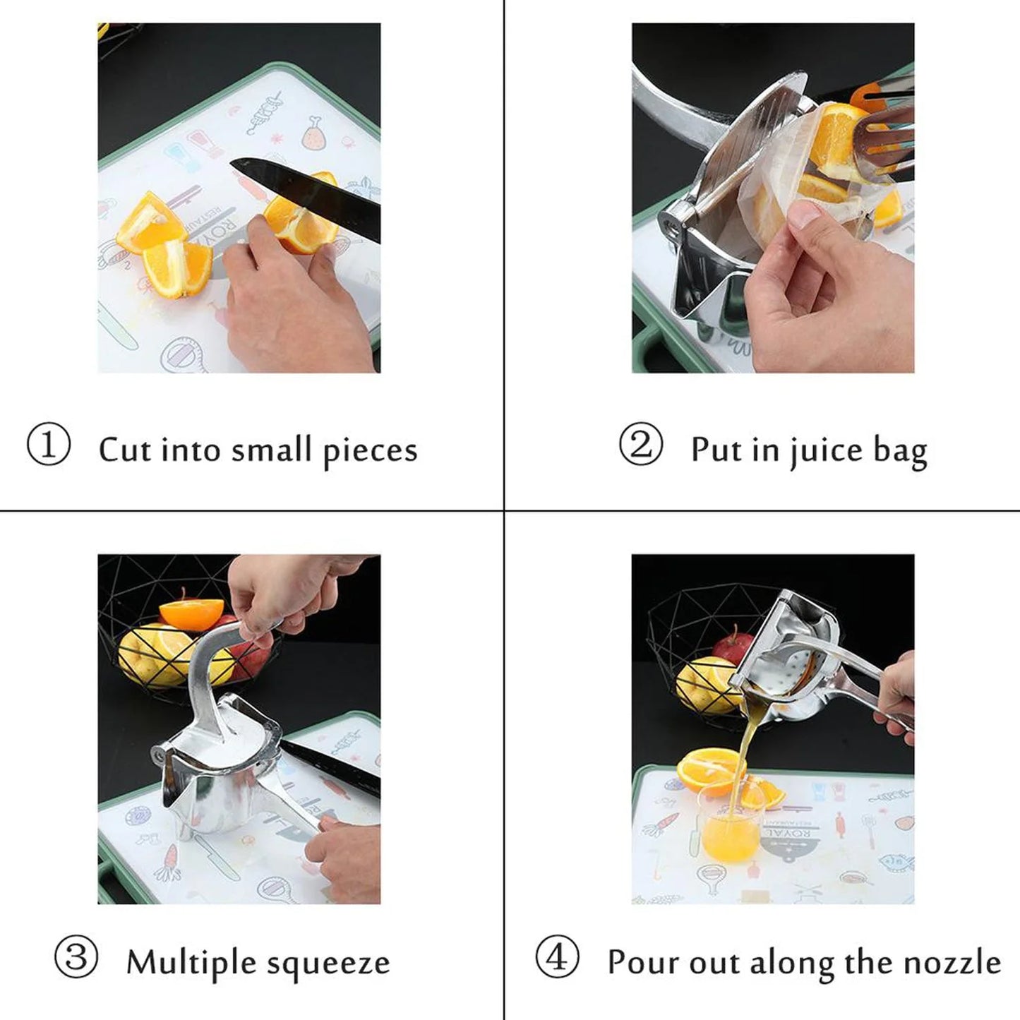 Manual Aluminium Metal Fruit Press Juicer