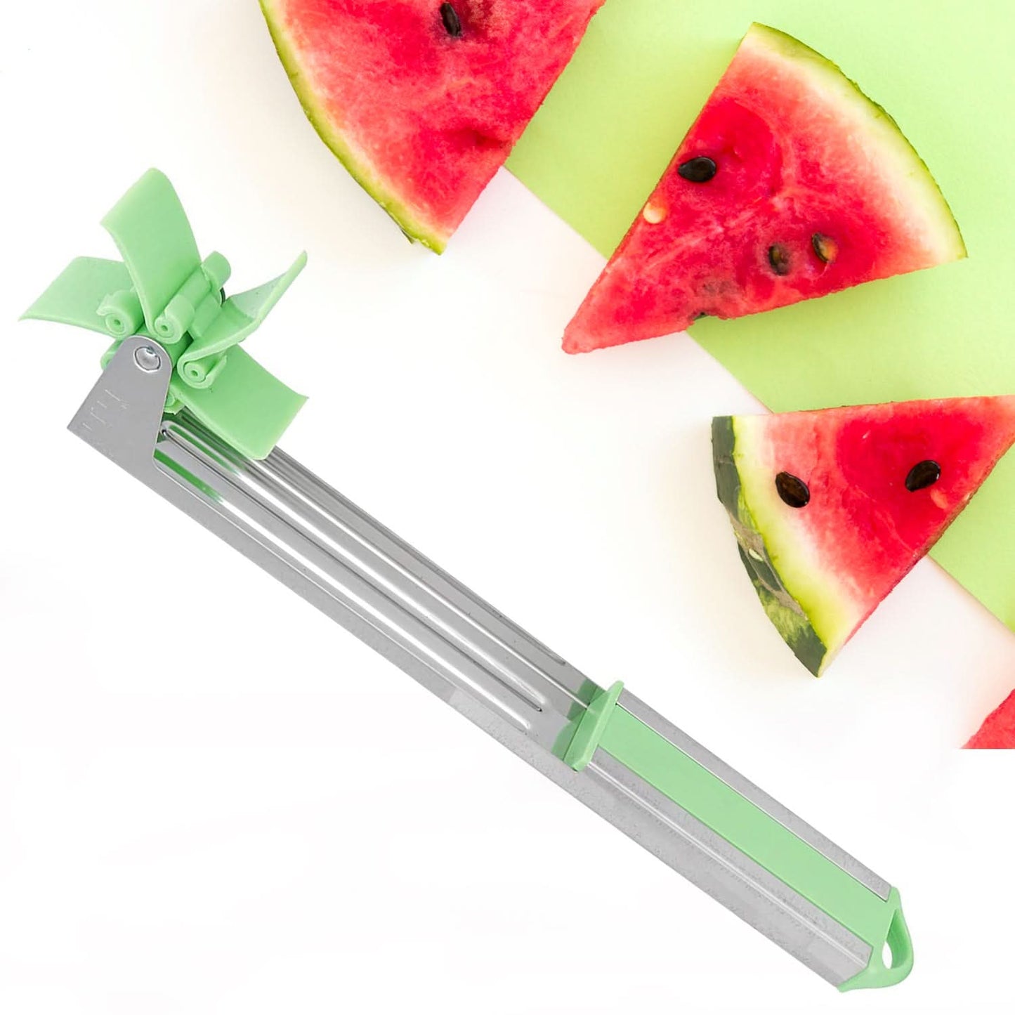 Stainless Steel Washable Watermelon Cutter Windmill Slicer Cutter Peeler For Homesmart Kitchen Tool Easy To Use