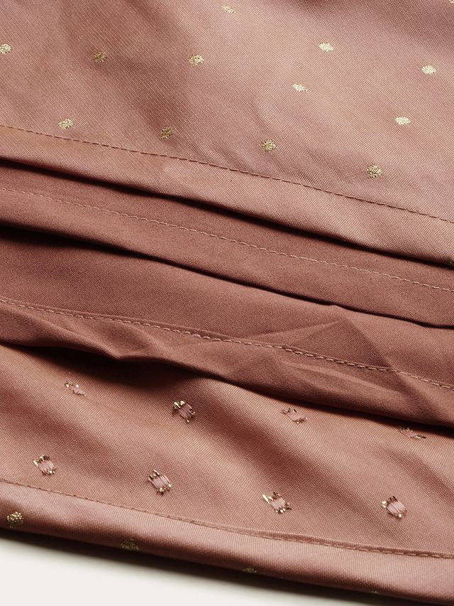 Bollywood Vogue Ready To Wear Peach Jacquard Fit N Flare Dress