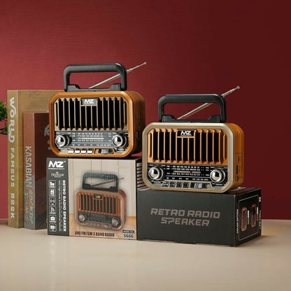 MZ S666 (Retro Radio Speaker) High Power with Multi-Functional Features Dreams Gadgets