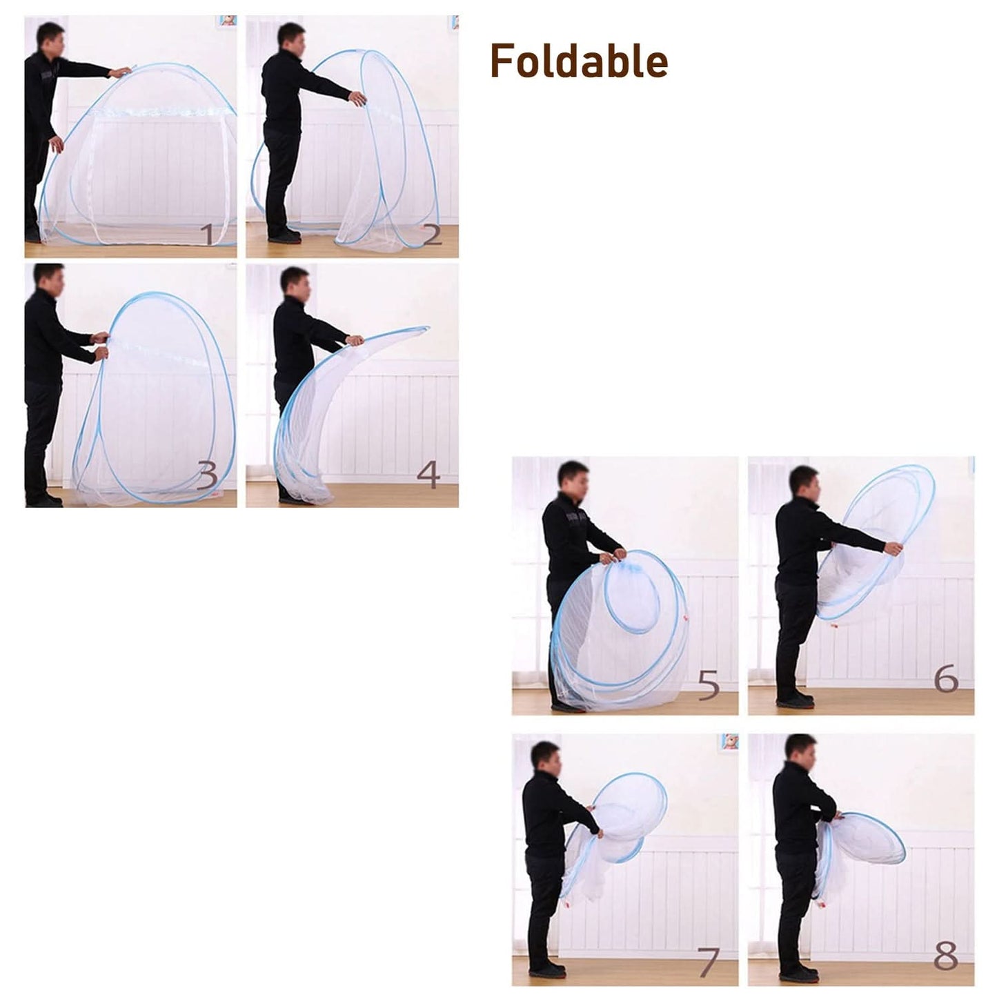 Premium Polyester Foldable Mosquito Net Tent (100 Cm Long  1 Pc)