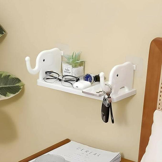 Elephant Shape Wall Shelf For Home / Office - HalfPe