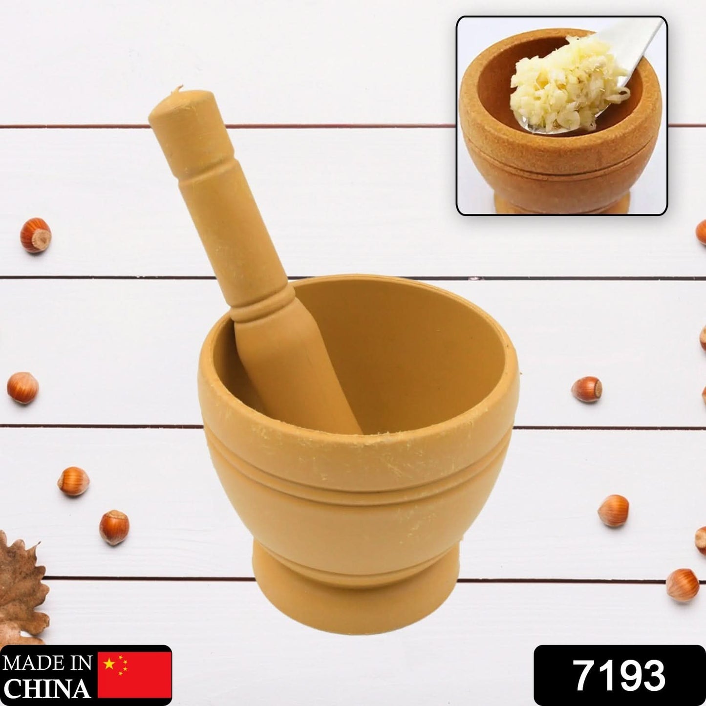 Mortar & Pestle Set – Traditional Spice Grinder for Kitchen & Herbs