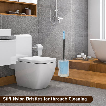 Premium Toilet Plastic Brush With Holder Stand Western And Indian Toilet Bathroom Cleaning