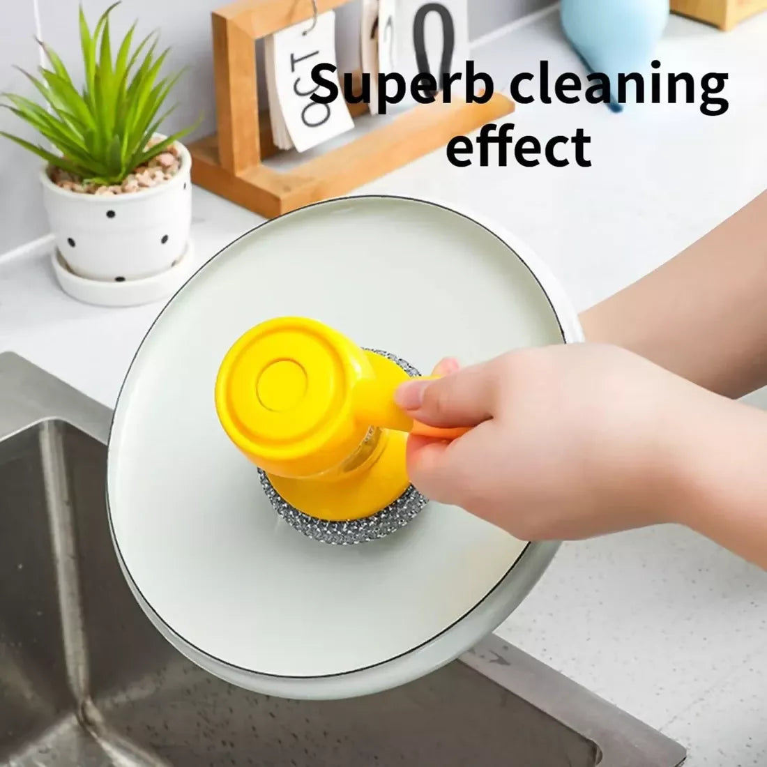 Handheld Soap Dispenser with Scrub (1 Set) ABHI Mobiles