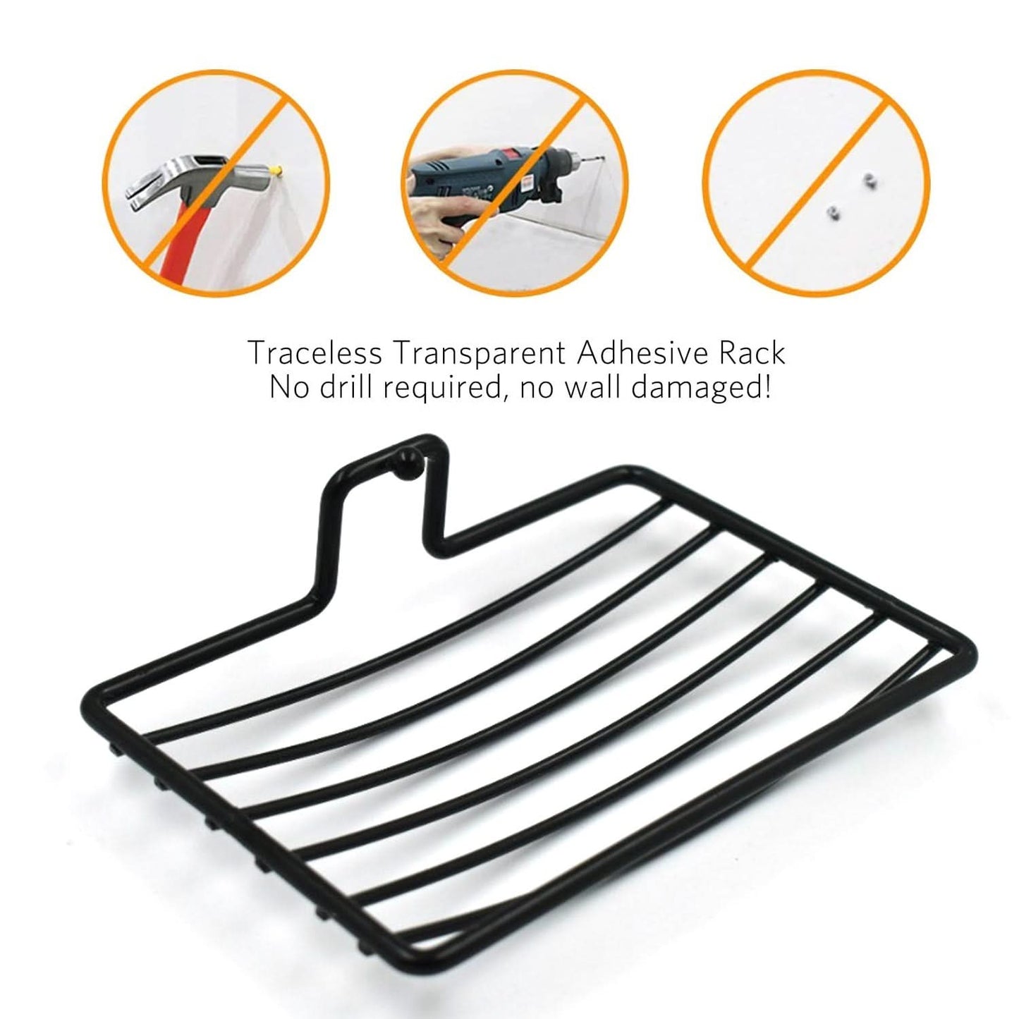 Wall-Mounted Soap Rack – 2 Pc Set for Bathroom & Household