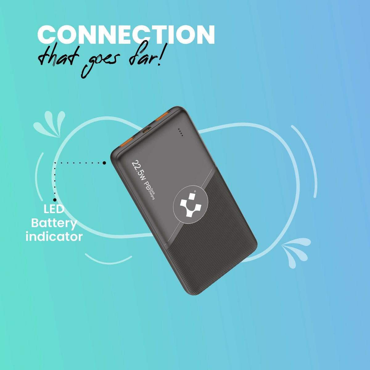 LYNE PowerBox 17 10000mAh 22.5W PD Fast Charging Power Bank with Type-C & Dual USB Output