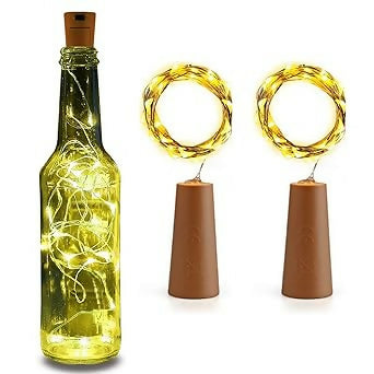 LED Cork String Lights Battery-Powered Fairy Lights for Bottles & Festive Decorations