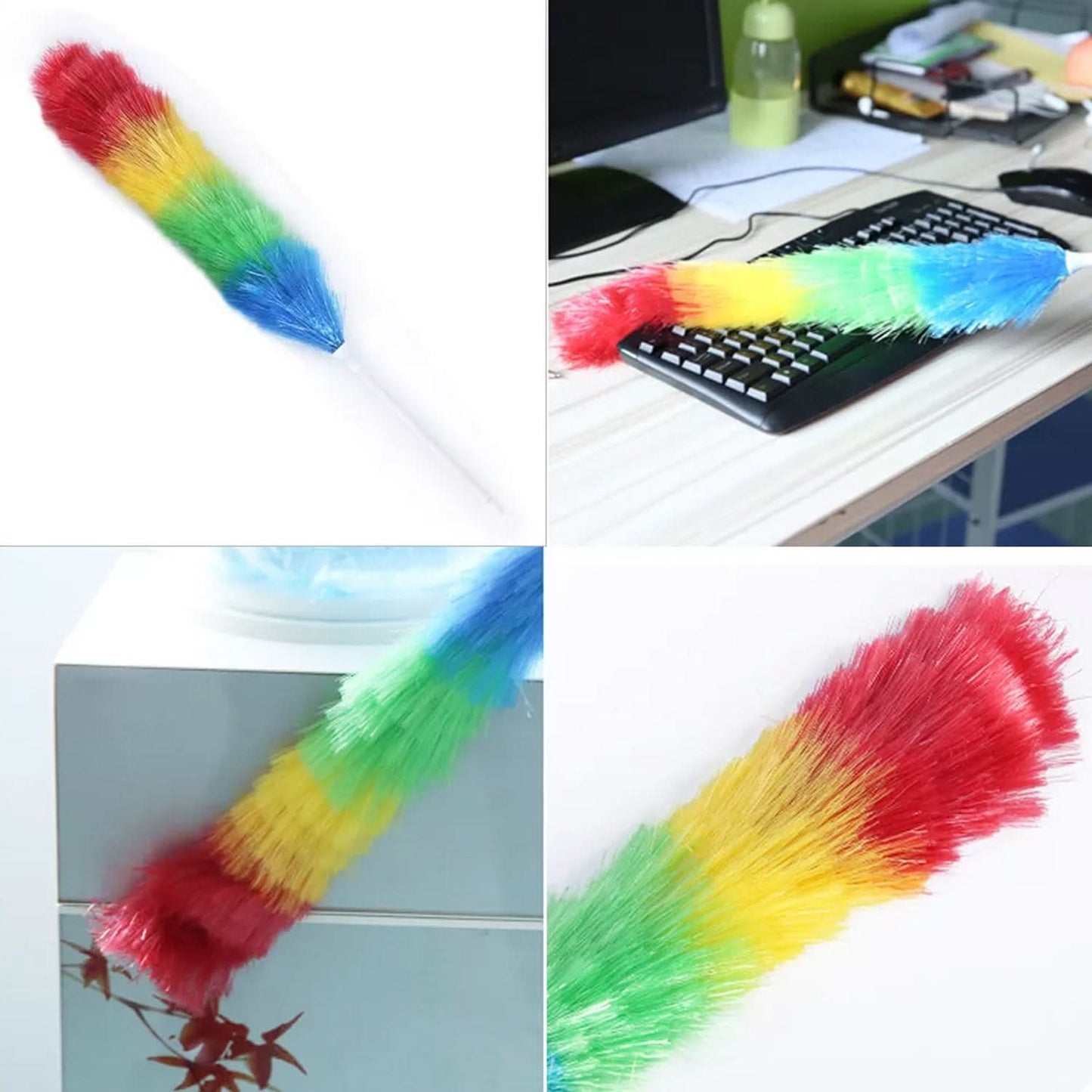 Colorful Feather Duster  Microfiber Duster For Cleaning  Dusting Stick  Dusting Brush