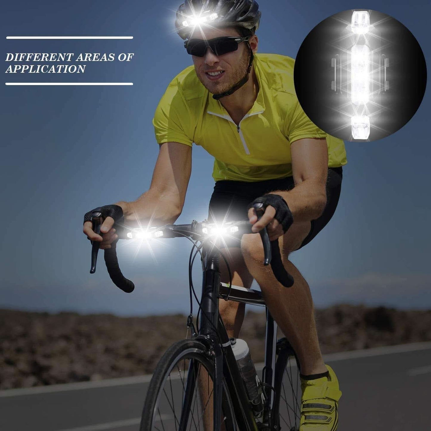 Rechargeable White LED Front Bicycle Light – Waterproof & Bright
