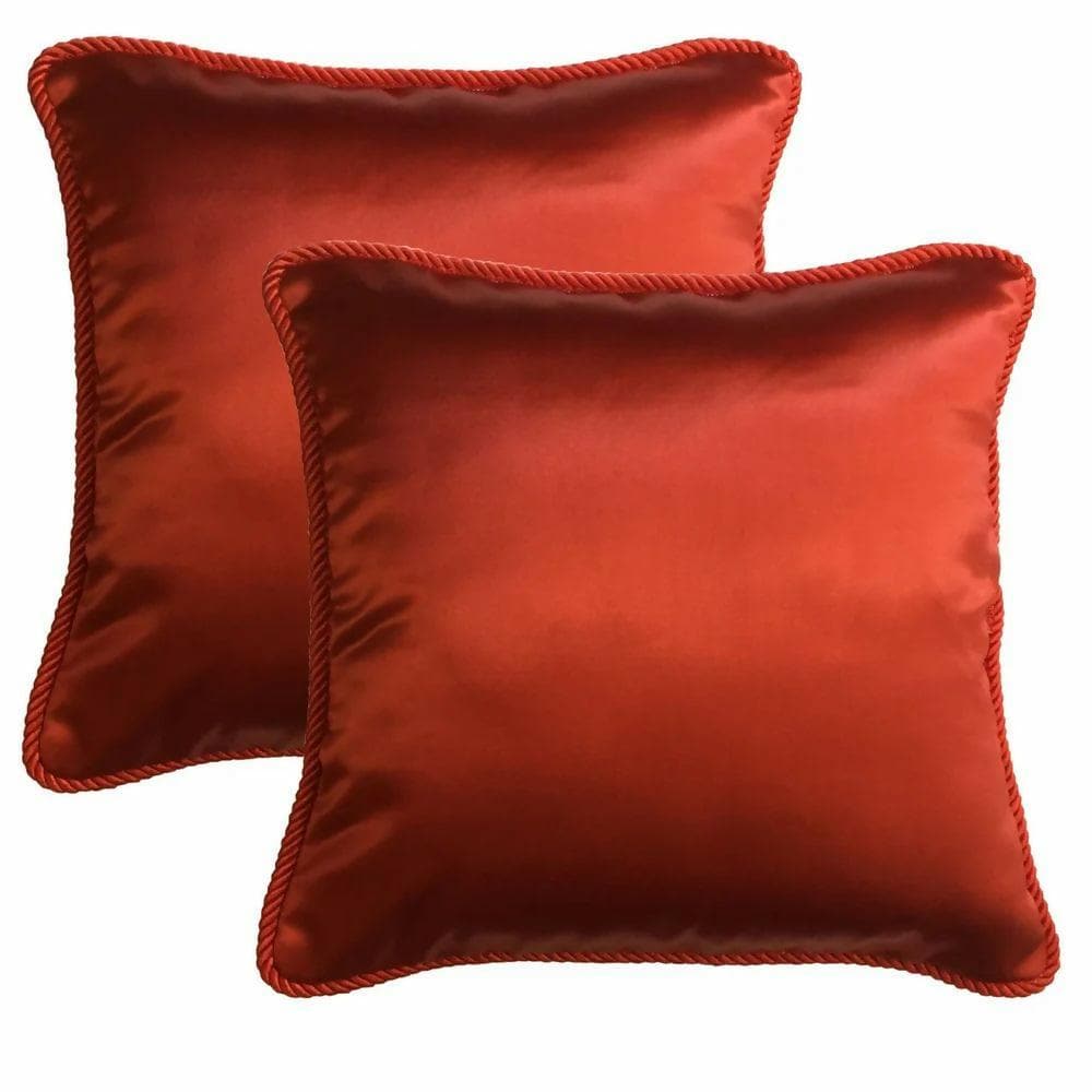 Lushomes cushion cover 16x16, Red, Boho Cushion Covers, Small Pillow Cover (16x16 inches, Pack of 2) - HalfPe