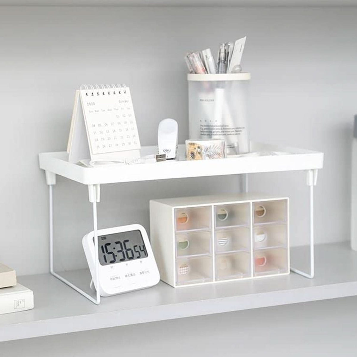 Plastic Bathroom Organizer Kitchen Utility Storage Rack (1 Pc) HP DD