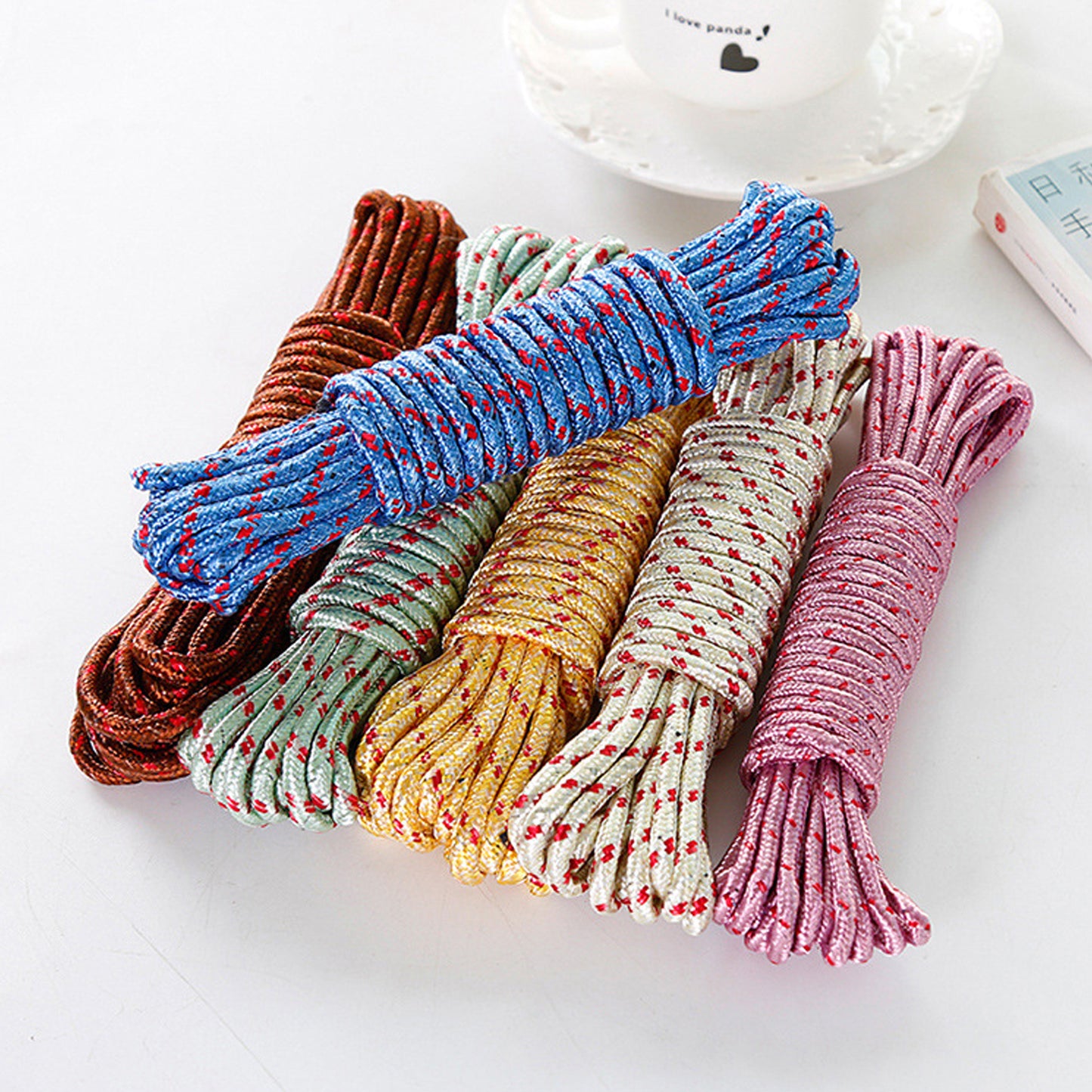 10 Meter Heavy Duty Laundry Drying Clothesline Rope Portable Travel Nylon Cord Sturdy Clothes Line For Outdoor Camping Indoor Crafting Art Projects